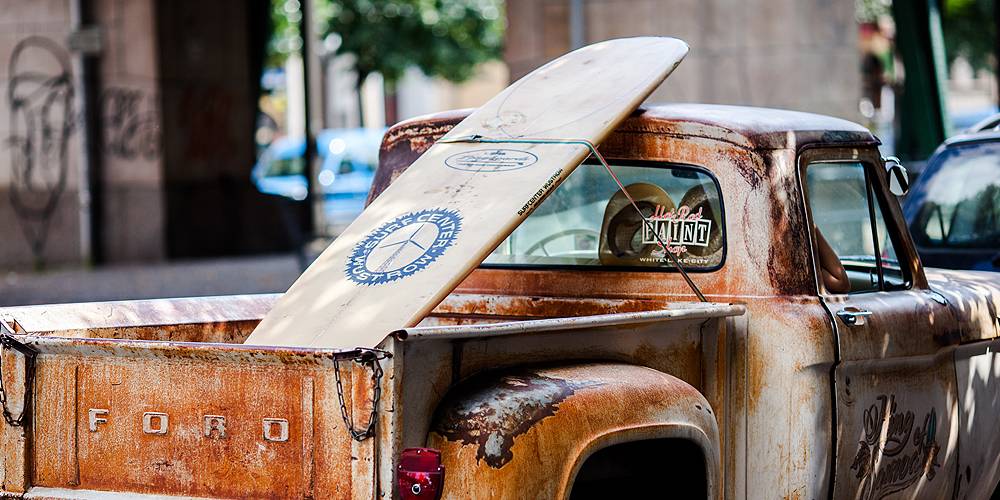 Camioneta tabla surf